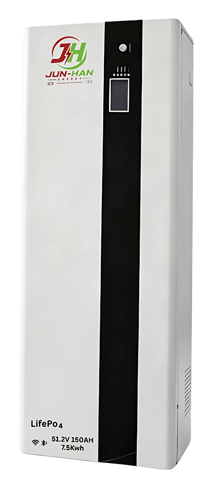 JH-BE 7500 wall-mounted lithium battery with status display, front view