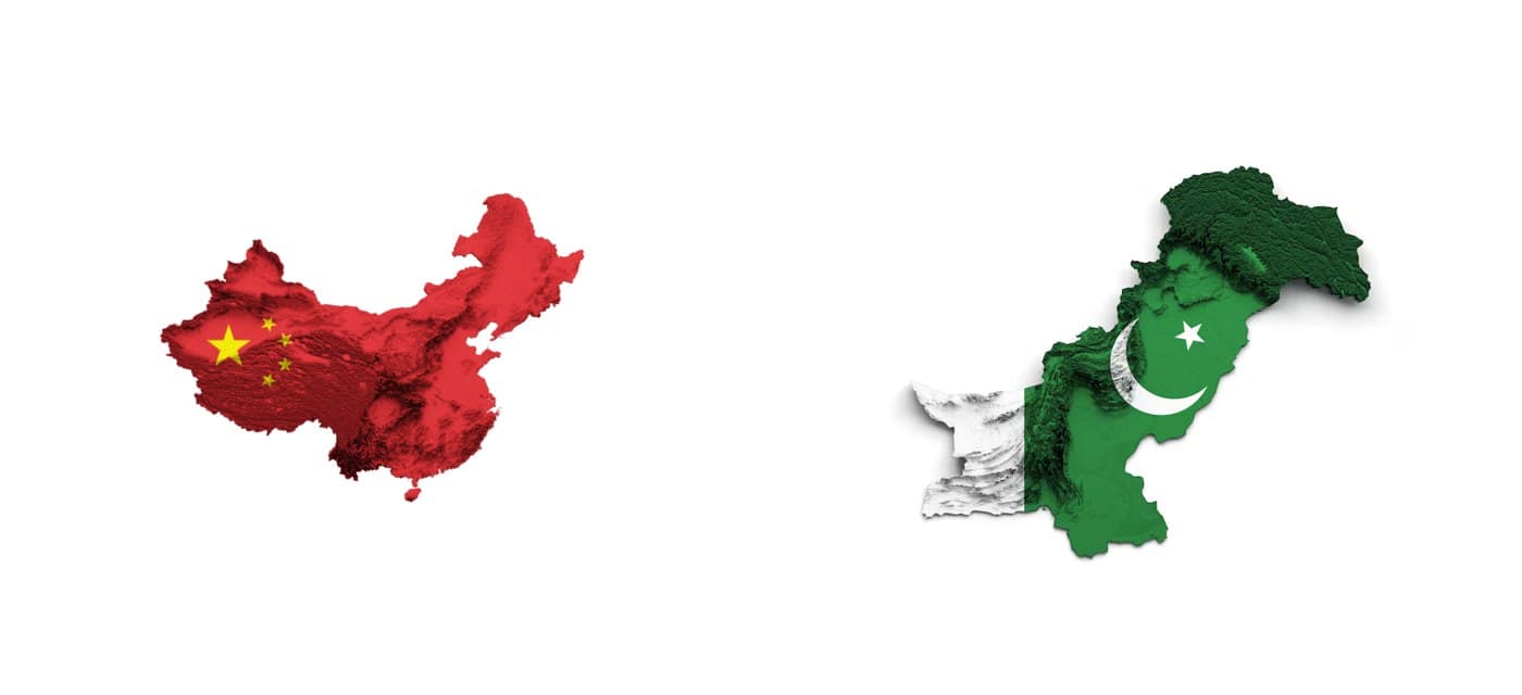 Maps of China and Pakistan, linking Chinese engineering with local assembly